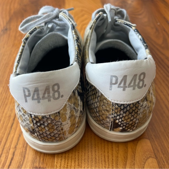 P448 Women’s John Metallic Snakeskin Print Sneakers - Picture 2 of 6